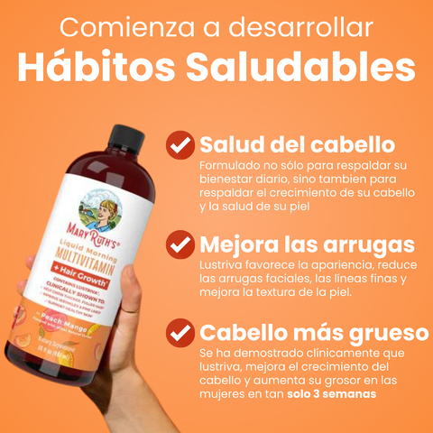 Multivitamínico líquido + Crecimiento del cabello con Lustriva®
