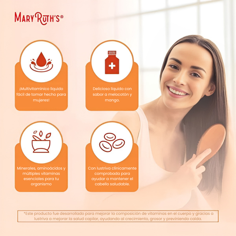 Multivitamínico líquido + Crecimiento del cabello con Lustriva®