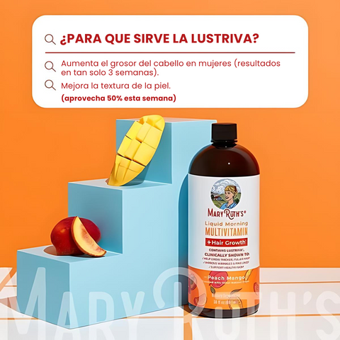 Multivitamínico líquido + Crecimiento del cabello con Lustriva®